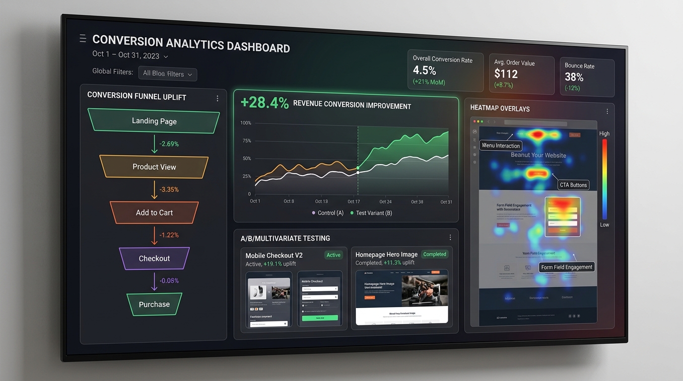 Conversion Analytics and Multivariate Testing Funnel