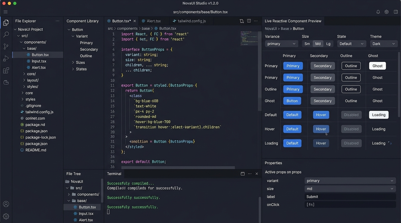 Developer IDE and Modular Design System Architecture